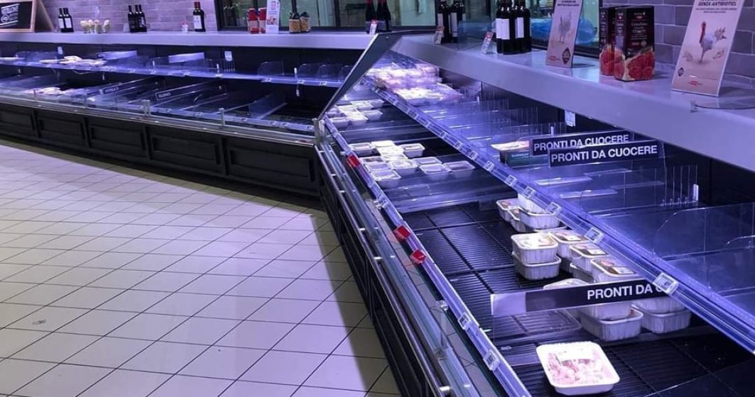 Coronavirus| Cum arată un magazin din Italia dintr-o zonă de la sute de kilometri distanță de focar