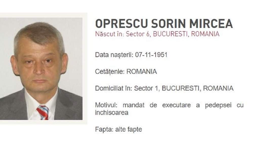 Sorin Oprescu a fost reținut în Atena, la patru zile după ce a fost condamnat definitiv la 10 ani și 8 luni de închisoare
