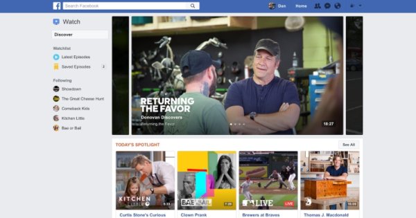 Facebook, gata de lansarea Watch, canal de seriale si show-uri