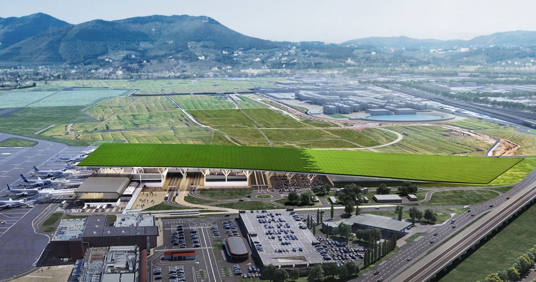 Italienii vor să construiască un aeroport cu o podgorie de 7,7 hectare pe acoperiș
