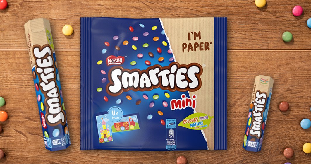 Nestlé va folosi doar hârtie reciclabilă pentru ambalajele brandului Smarties