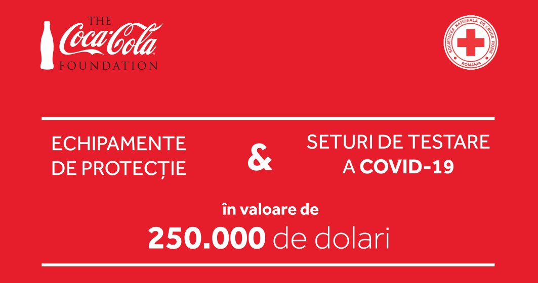 Fundația Coca-Cola a donat Crucii Roșii Române 250.000 de dolari pentru echipamente de protecție și kit-uri de testare Covid-19