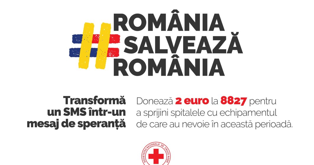 Coronavirus | Crucea Roșie Române lansează campania națională de strângere de fonduri “România salvează România”
