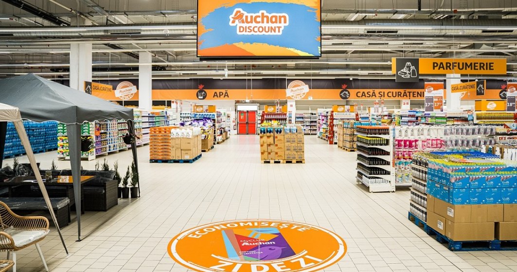 Auchan pariază pe reduceri. Două hipermarketuri clasice se transformă în magazine Auchan discount