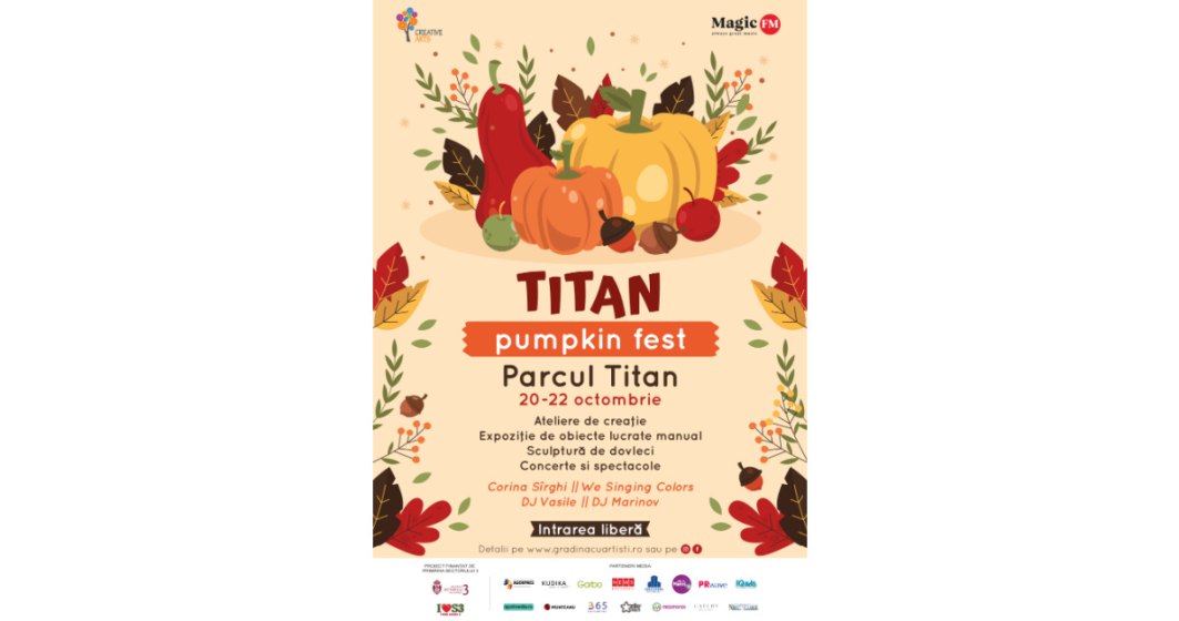 Maraton de sculptat dovleci și ateliere de creație, la Titan Pumpkin Fest, între 20 și 22 octombrie