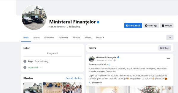 Pagina de Facebook a Ministerului Finanțelor a fost atacată de hackeri