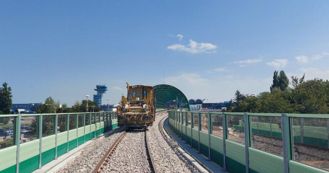 Calea ferată Gara de Nord - Aeroportul Otopeni este gata în proporție de 97%