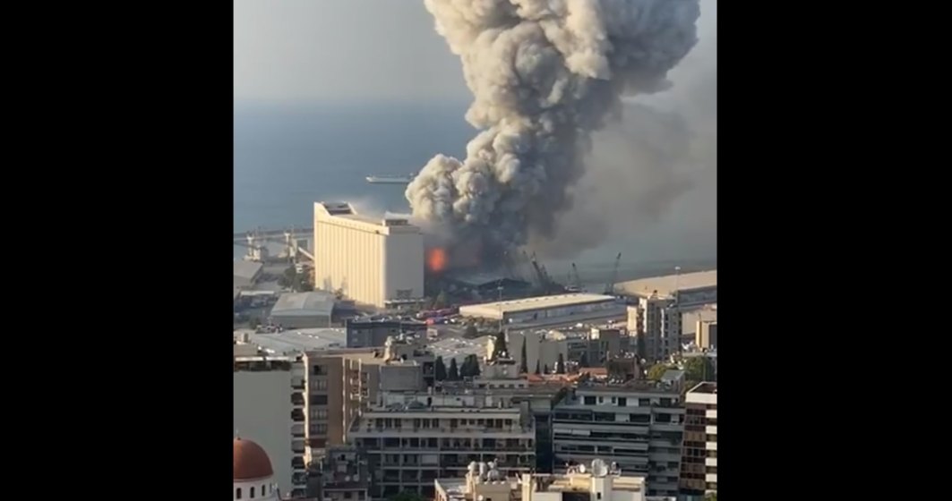 VIDEO  Momentul în care are loc una dintre exploziile din Beirut: a avut puterea unui cutremur de 4,5