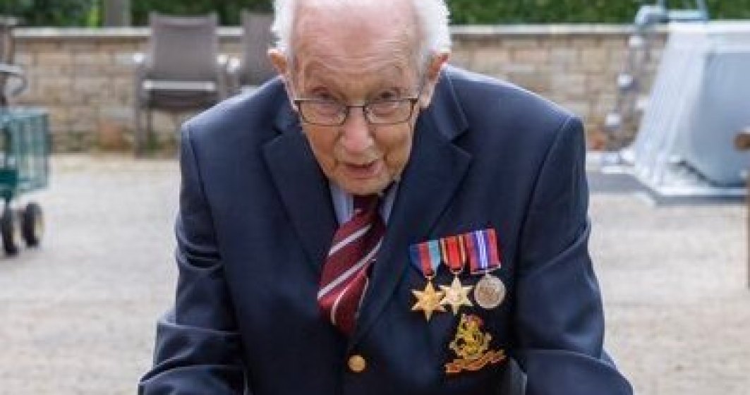 Tom Moore, un veteran de război din Marea Britanie, a strâns peste 28 milioane de lire sterline pentru medici