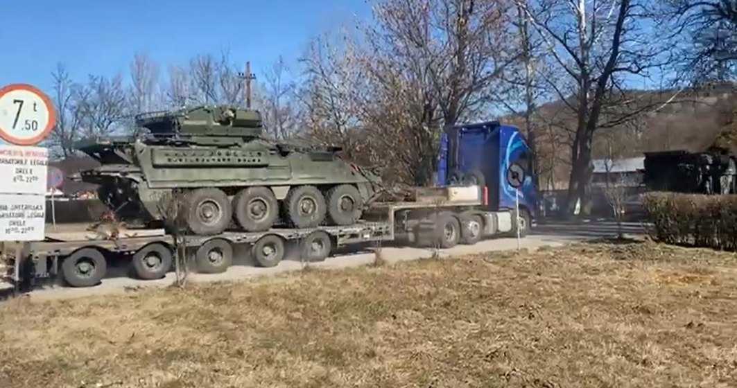 Cum arată primul convoi cu tehnică militară SUA trimis în România: șeful NATO și Iohannis vor fi prezenți la baza din Kogălniceanu