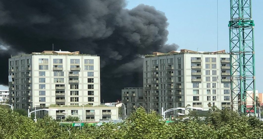 Incendiu mare in zona de nord a Bucurestiului