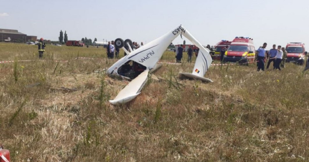 Avion prăbușit în Ilfov. Două persoane sunt rănite