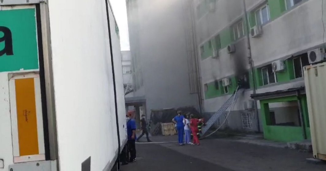 Incendiu violent la Spitalul de Boli Infecțioase Constanța