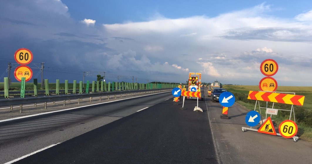 Trafic restrictionat pe autostrada A2, pe sensul Bucuresti-Constanta, ca urmare a lucrarilor de asfaltare