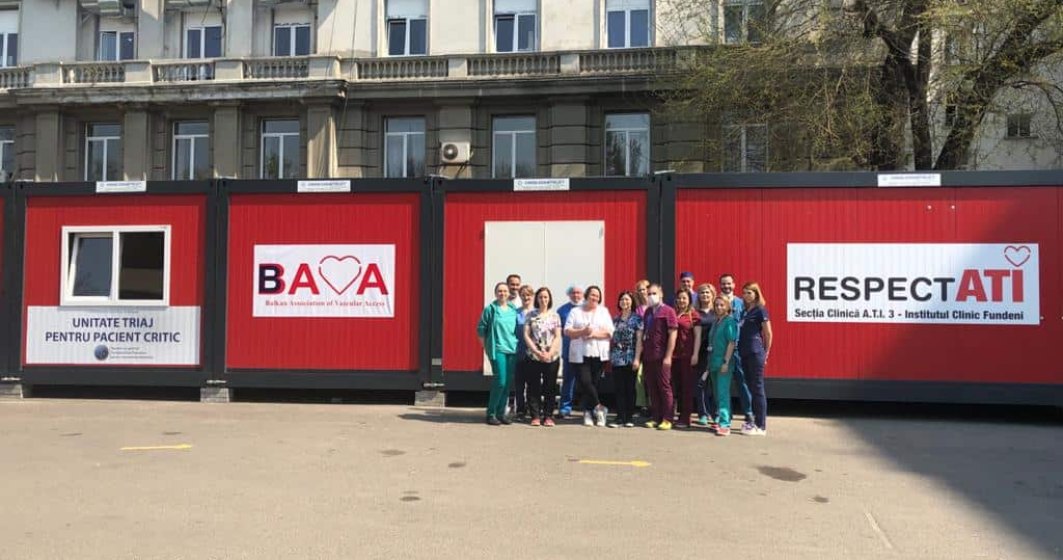 FOTO/VIDEO Spital de triaj construit în timp record la Fundeni, din donații strânse de medici