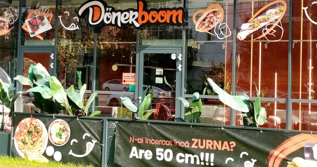 Doner boom, un fast-food deschis recent în București, este primul care oferă o șaorma de jumătate de metru