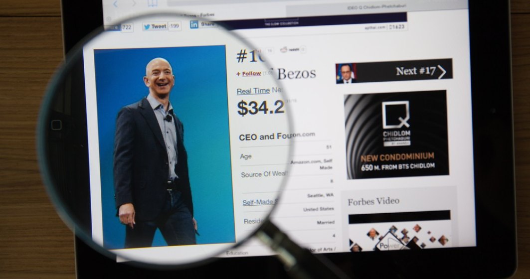 Jeff Bezos devine cel mai bogat din istoria moderna a lumii, cu o avere de 150 mld. dolari