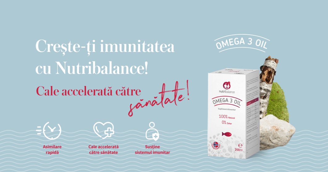 (P) Nutribalance Omega 3 Oil, un supliment care îți susține imunitatea și starea de bine
