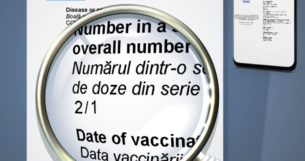 Un nou tip de marcaj pe certificatele de vaccinare
