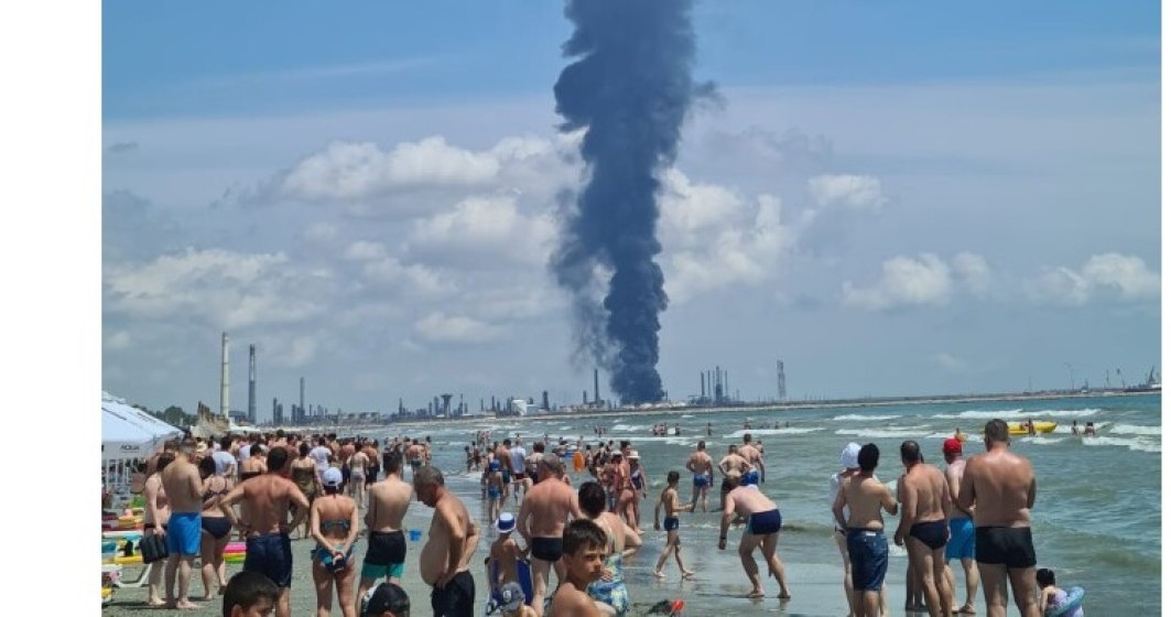 ALERTĂ | Explozie și incendiu în zona rafinăriei Petromidia