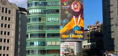 INEDIT: Cartierul Obor este promovat pe un ecran urias din Gangnam, Coreea de...