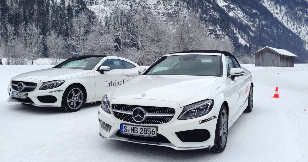 Test drive la -12 grade cu anvelope de iarna Bridgestone si modele Mercedes-Benz