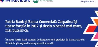 Fuziunea Bancii Carpatica cu Patria Bank, amanata a doua oara, dar pentru o...