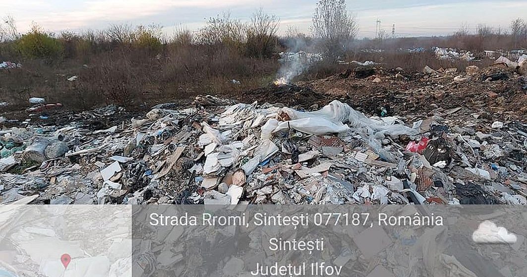Tone de deșeuri au fost descoperite cu drona, în Sintești