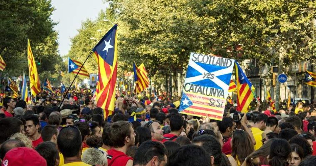Manifestatii in Barcelona: aproape 1 milion de oameni, in strada pentru unitatea Spaniei