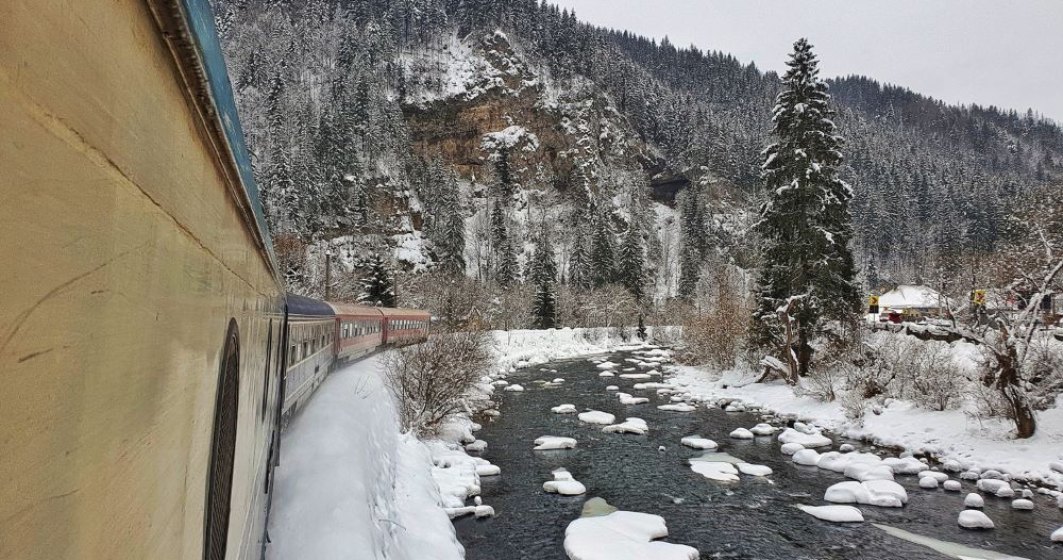 Circulația trenurilor se desfășoară în condiții de iarnă