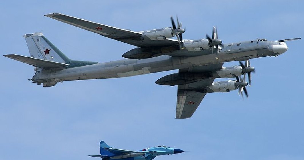 Avioane de lupta americane au interceptat bombardiere rusesti in spatiul aerian international din largul coastelor Alaska