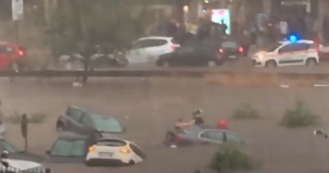 VIDEO Imagini dramatice în Palermo, după cea mai puternică ploaie din istoria oraşului