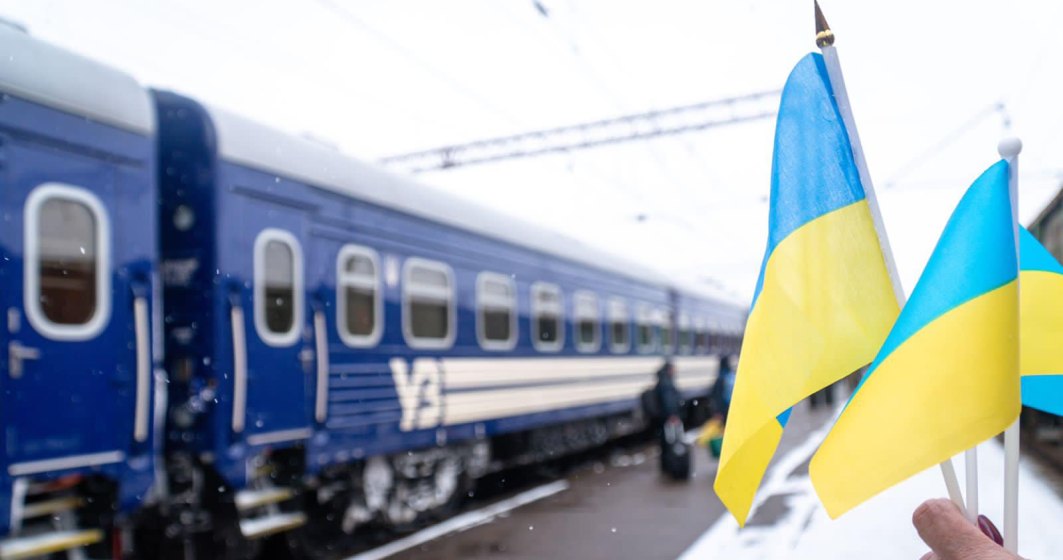 Un tren ucrainean lovit de rachetele rusești a avut întârziere doar 14 minute