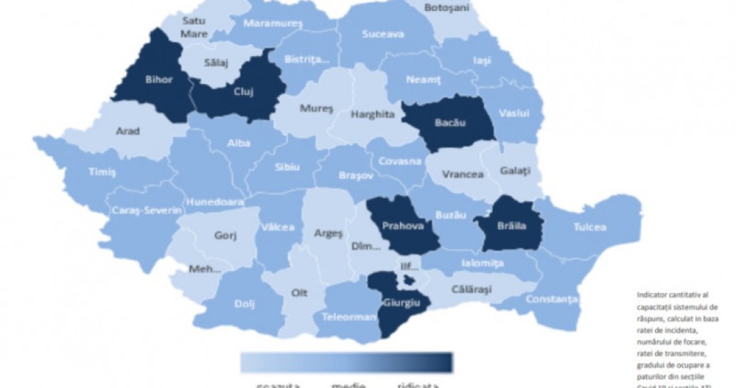 INSP | București și șase județe au vulnerabilitate ridicată legată de epidemia de COVID-19