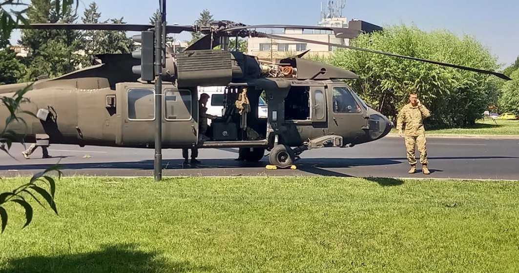 Un elicopter al armatei SUA a aterizat forțat lângă Arcul de Triumf din București