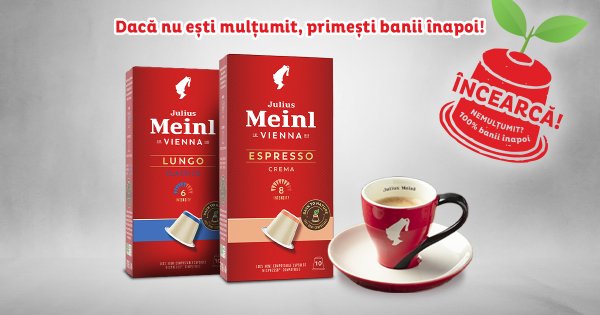 ­Alege cafeaua care iubește natura, în capsule Julius Meinl 100%...