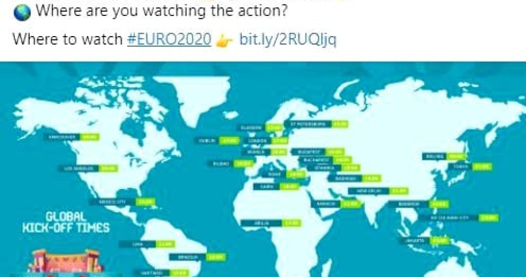 UEFA a confundat Budapesta cu Bucureștiul într-o postare pe Twitter
