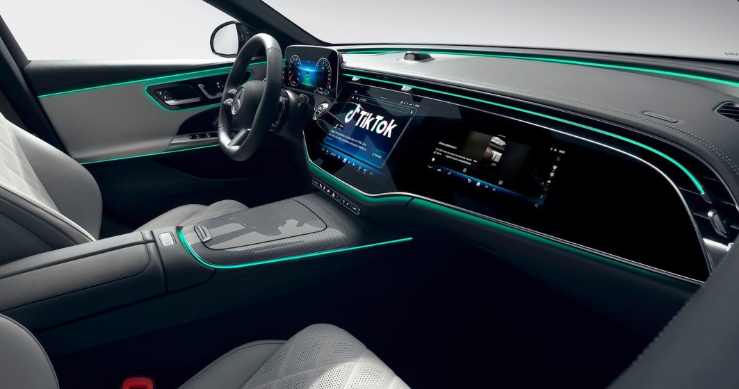 Noul Mercedes-Benz Clasa E are ecrane pe tot bordul și vine cu TikTok și cameră de selfie integrate