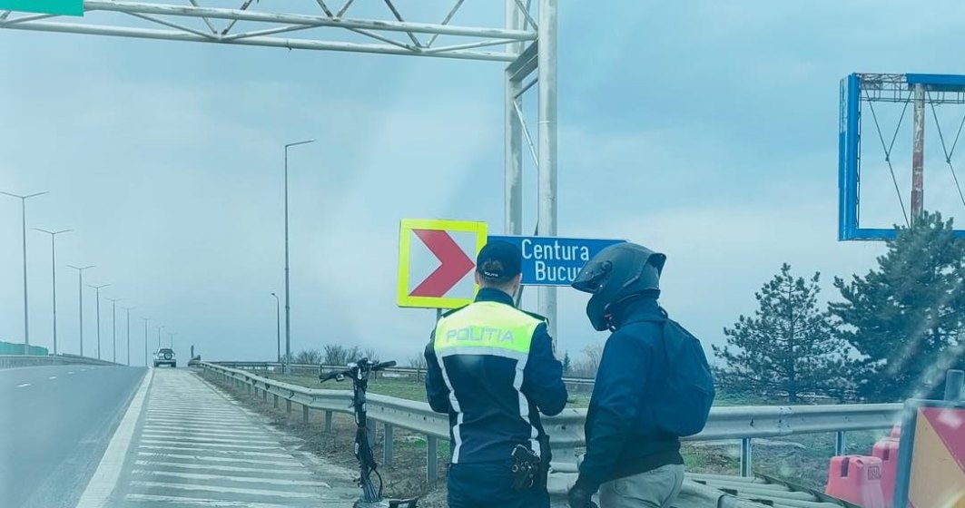 Prins în timp ce mergea cu trotineta electrică pe Autostrada Soarelui: Poliția l-a amendat