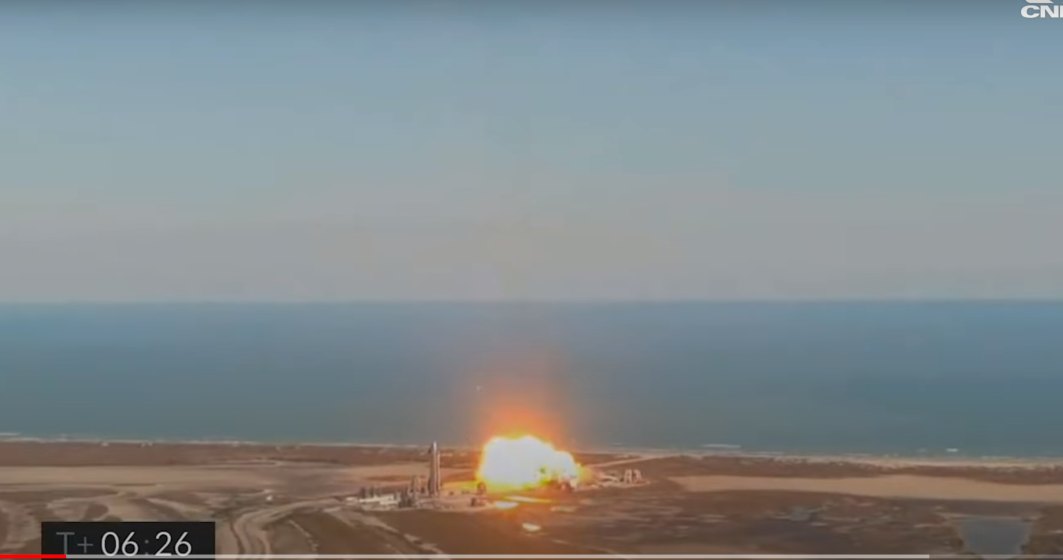 Un prototip de rachetă aparținând SpaceX a explodat în timpul unei tentative de aterizare