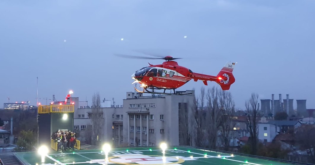 Spitalul Universitar de Urgenta Bucuresti anunta efectuarea primului zbor pe noul heliport de 1 milion de euro