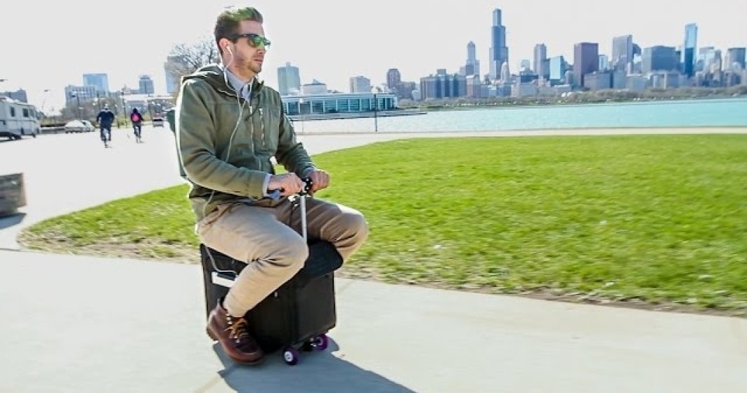 Modobag, bagajul motorizat inventat de americani, poate rula cu 12 km/h