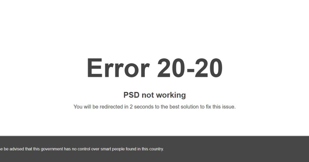 Trollingul de campanie se muta in online: PNL a cumparat domeniul cu mesajul partidului PSD, ridiculizandu-i pe acestia
