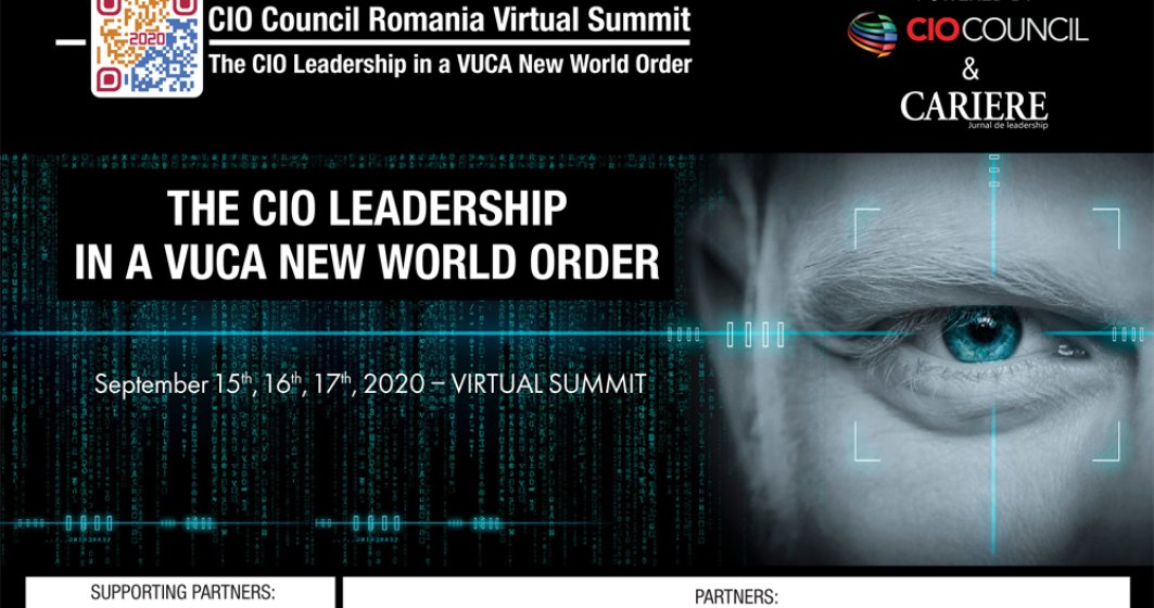 A 8-a Ediție a Conferinței Naționale a Asociației CIO Council România „Leadership-ul CIO în noua ordine mondială VUCA” va avea loc în perioada 15-17 septembrie 2020