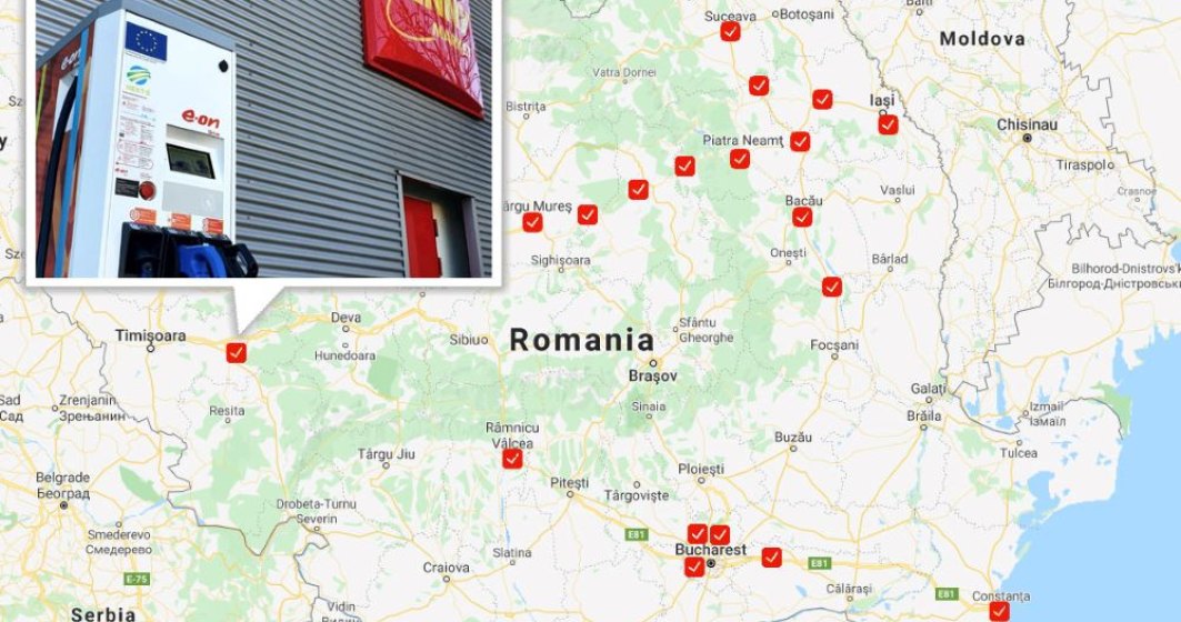 E.ON Energie România a instalat 19 stații de încărcare rapidă a mașinilor electrice