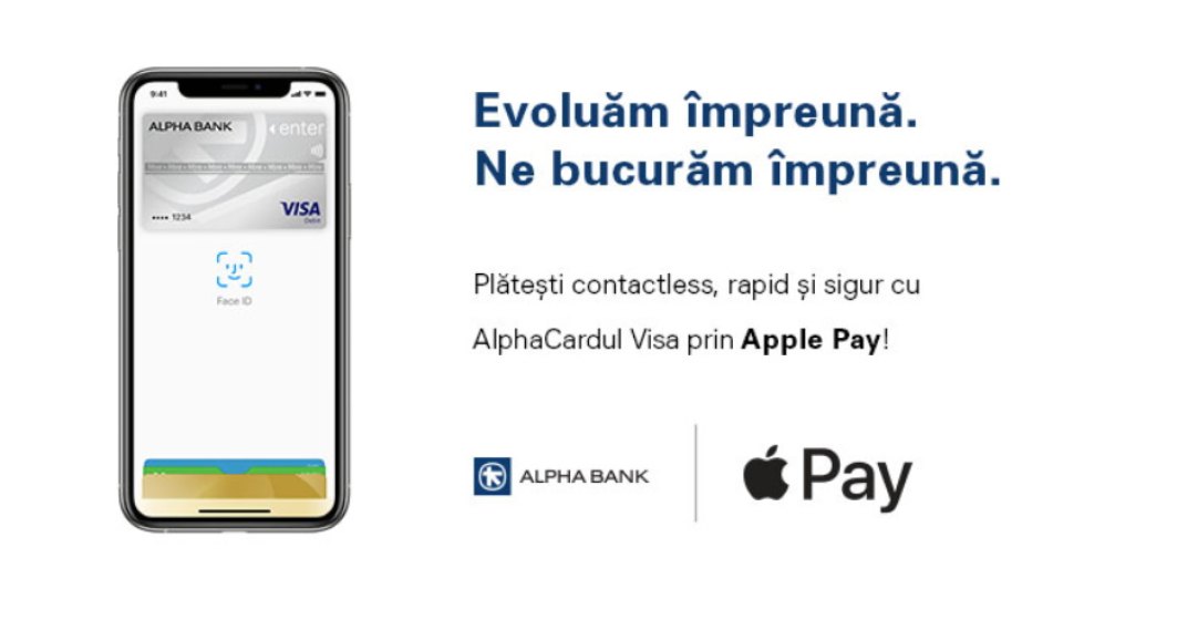 Alpha Bank lansează Apple Pay: cliențili cu carduri Visa își pot înrola de astăzi cardul în portofelul digital
