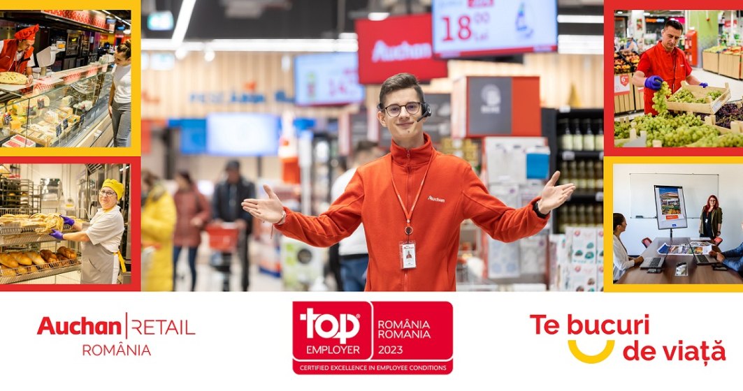 Auchan România primește certificarea Top Employer 2023