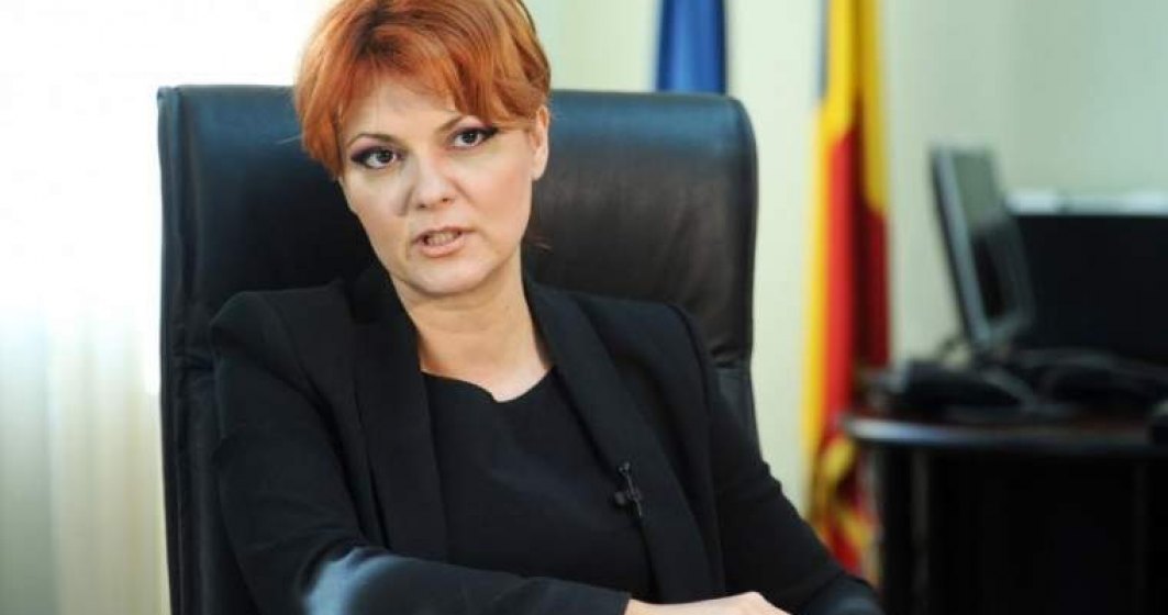 Lia Vasilescu: Salariul minim creste de la 1 decembrie, iar salariile vor fi diferentiate in functie de studii