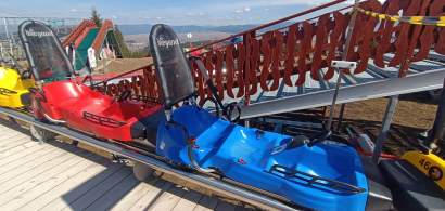 FOTO: Cât costă să te dai cu bobul la Toplița. Pista de bob Alpine Coaster...
