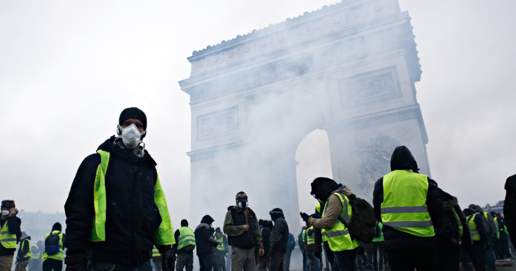 Proteste in Franta: vestele galbene au iesit in strada pentru al zecelea weekend consecutiv